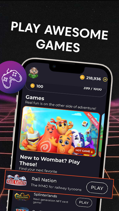 Wombat: Play, Earn, Connect スクリーンショット