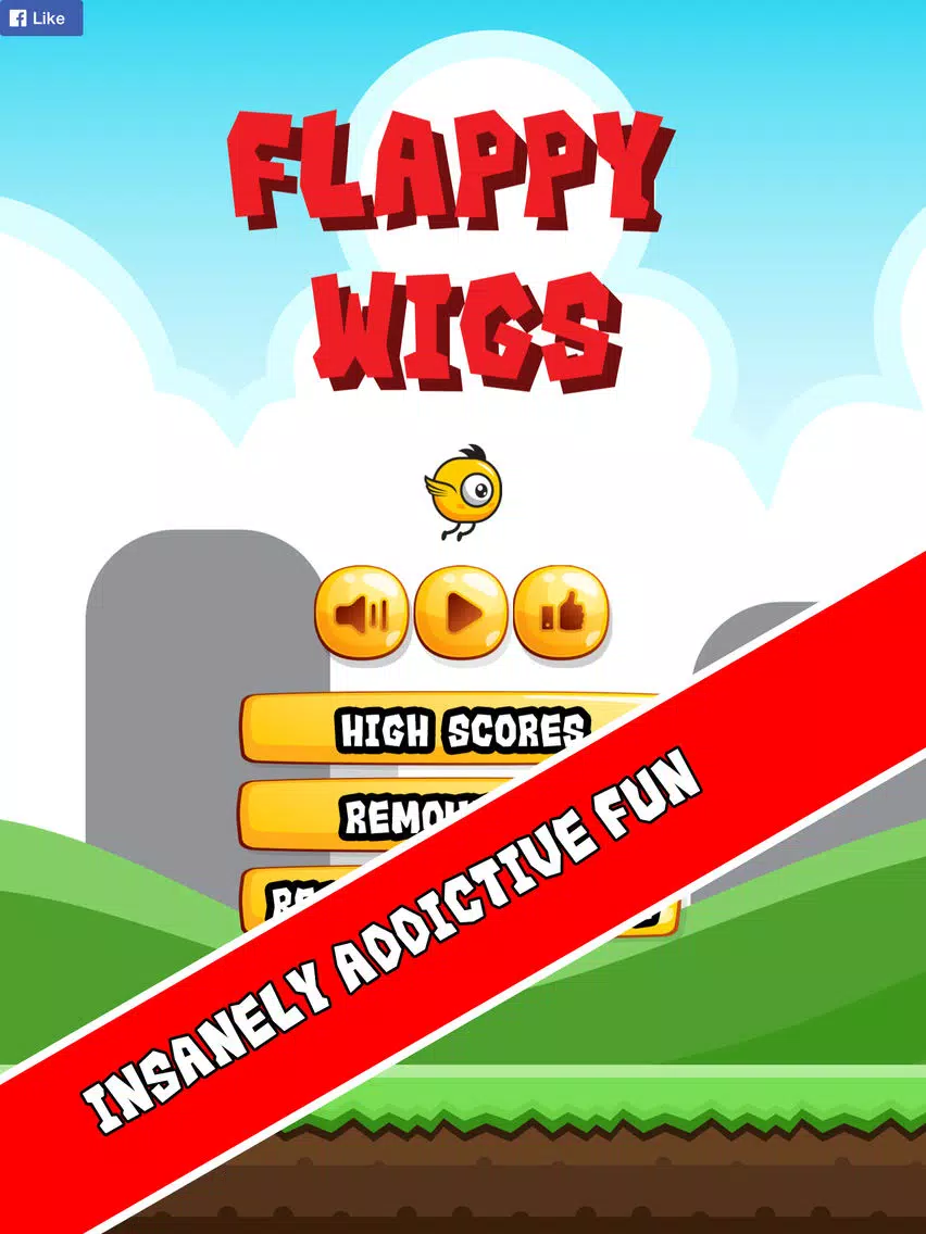 Flappy Wigs - Tap to Flap a Cute Flappy Bird iPad  스크린샷