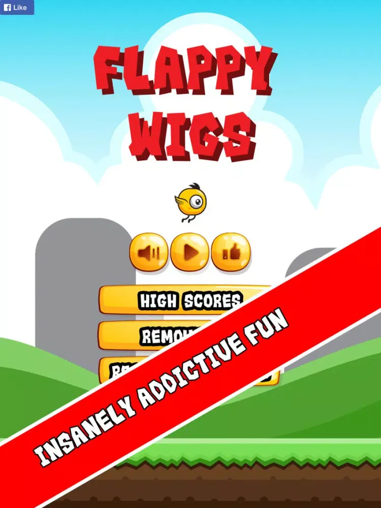 Flappy Wigs - Tap to Flap a Cute Flappy Bird iPad 应用截图