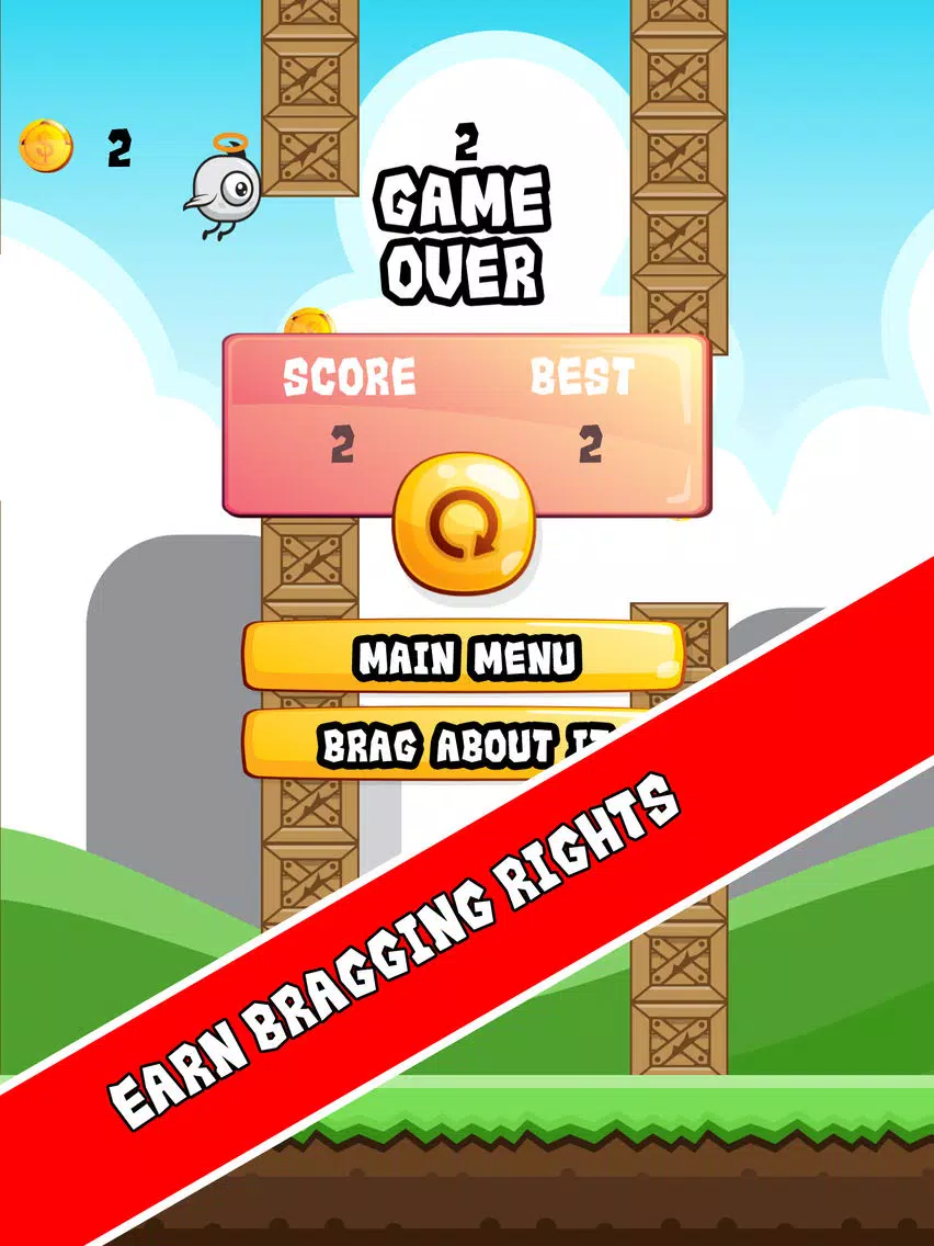 Flappy Wigs - Tap to Flap a Cute Flappy Bird iPad  스크린샷