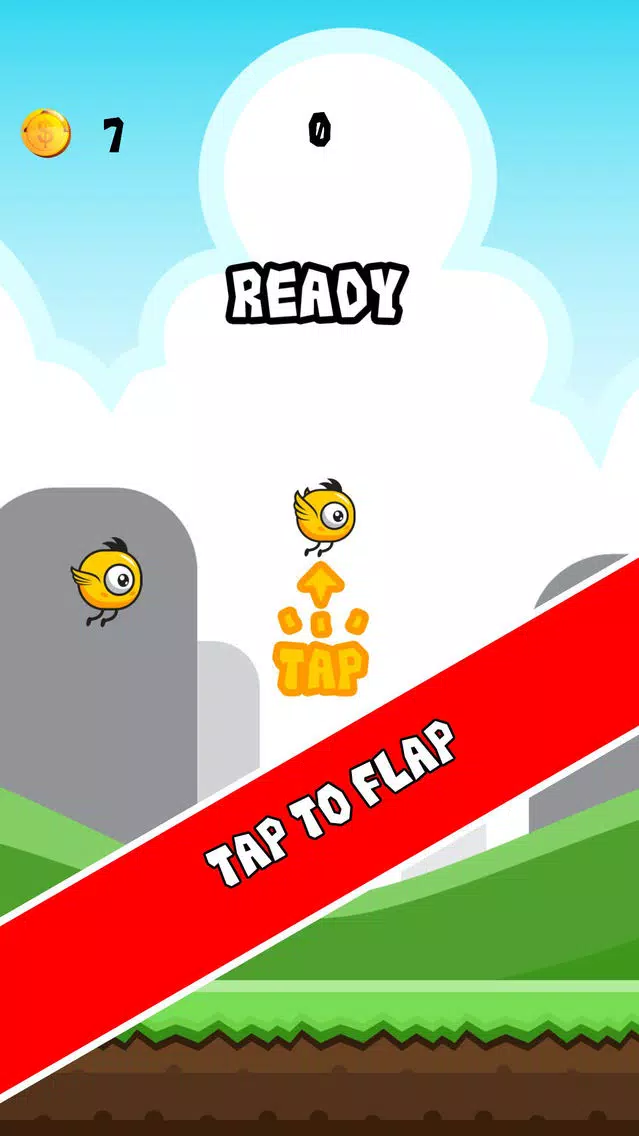 Flappy Wigs - Tap to Flap a Cute Flappy Bird 스크린샷
