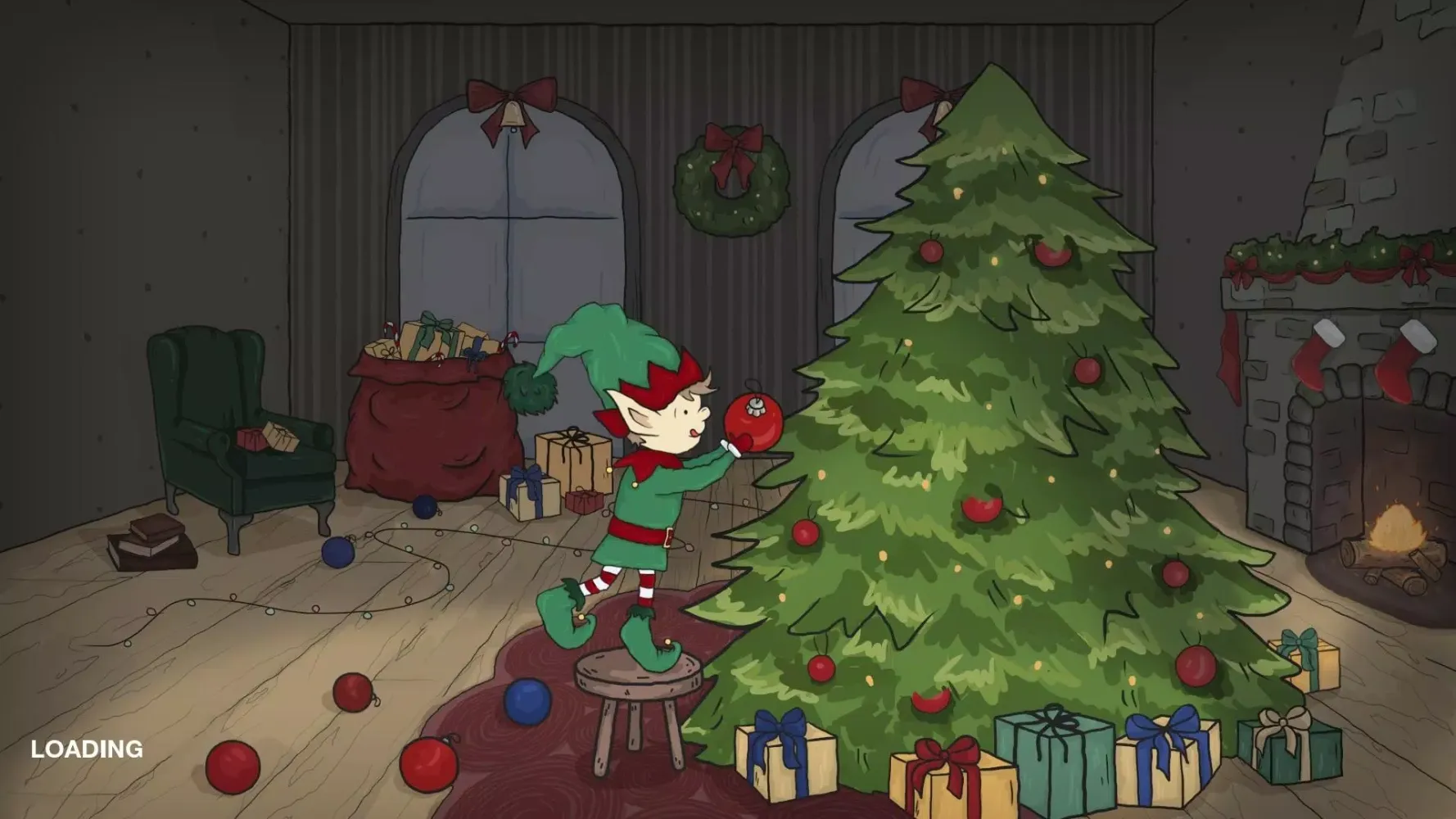 ภาพหน้าจอของ Christmas Secrets game