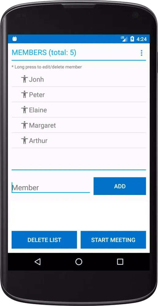 Stand-up Meeting Screenshots