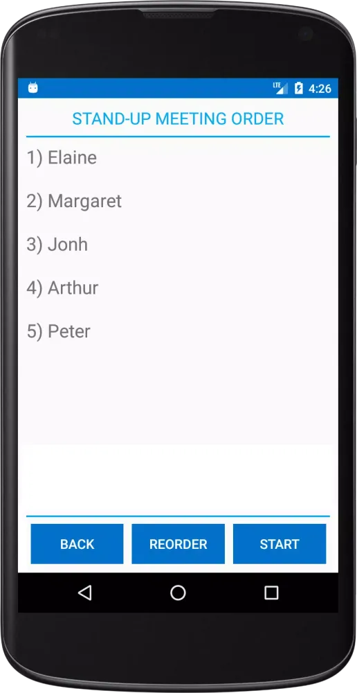 Stand-up Meeting Screenshots