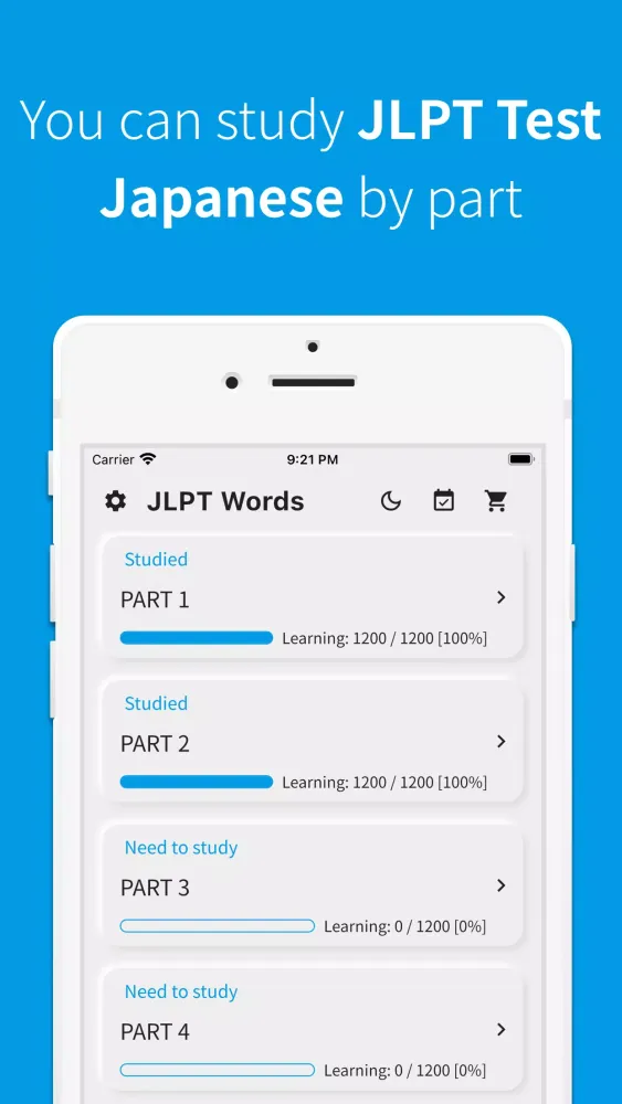 JLPT Japanese vocabulary Screenshots