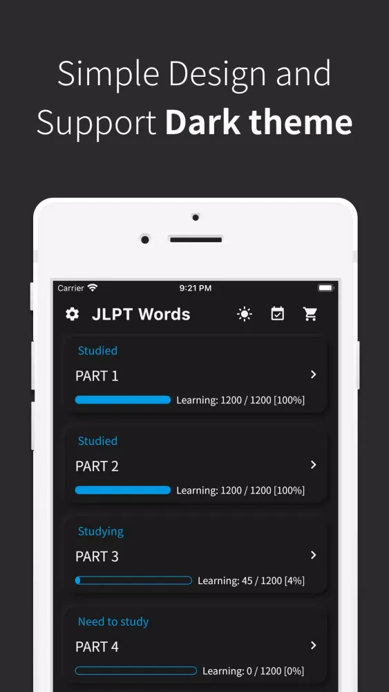 JLPT Japanese vocabulary Screenshots