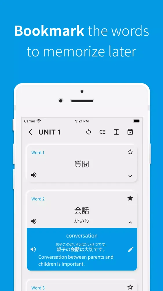 JLPT Japanese vocabulary Screenshots