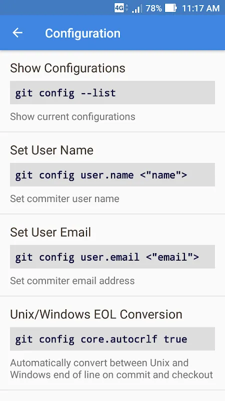 Git Quick Reference Screenshots