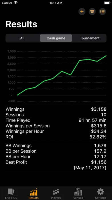 Pokeri: Live Poker Tracker应用截图