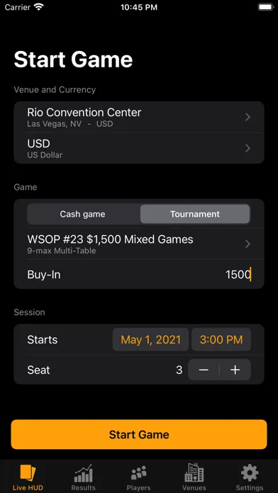 Pokeri: Live Poker Tracker应用截图