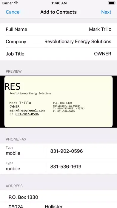 Business Card Helper应用截图