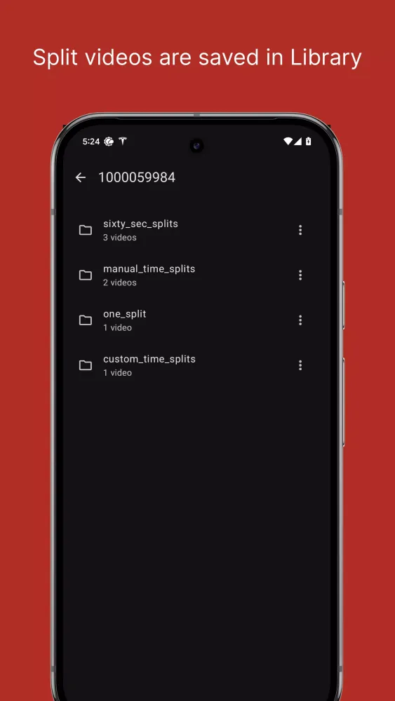 Tangkapan layar Video Splitter