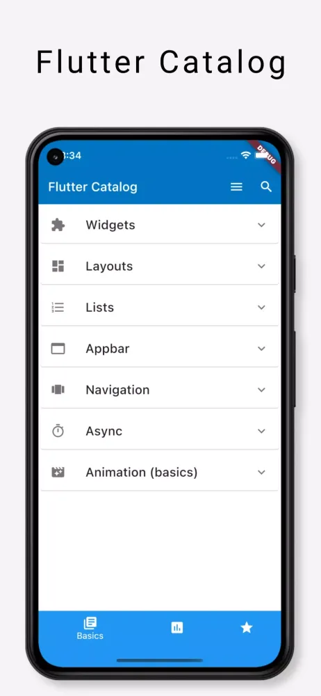 Screenshot di Flutter Catalog