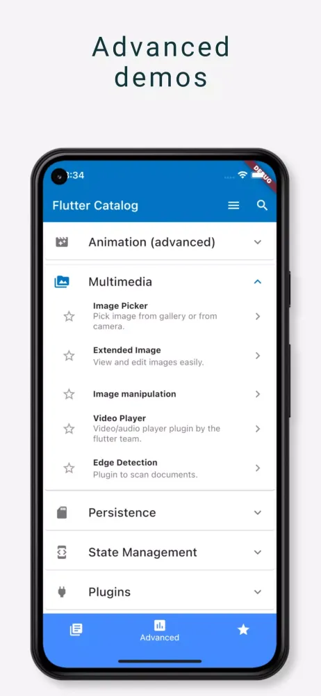 Screenshot di Flutter Catalog