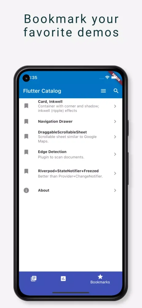 Screenshot di Flutter Catalog