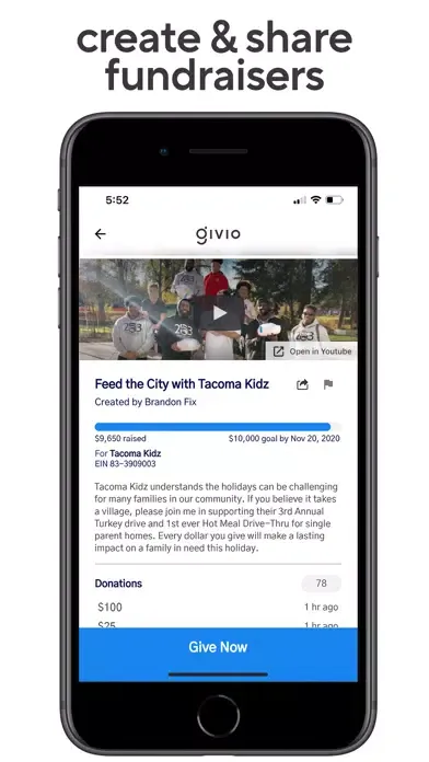 Givio - The Giving App Screenshots