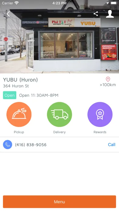 Ảnh chụp màn hình của Que Food