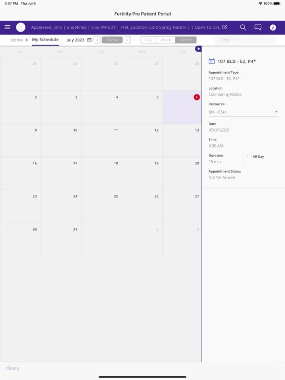 Скриншоты Fertility Pro Patient Portal iPad 