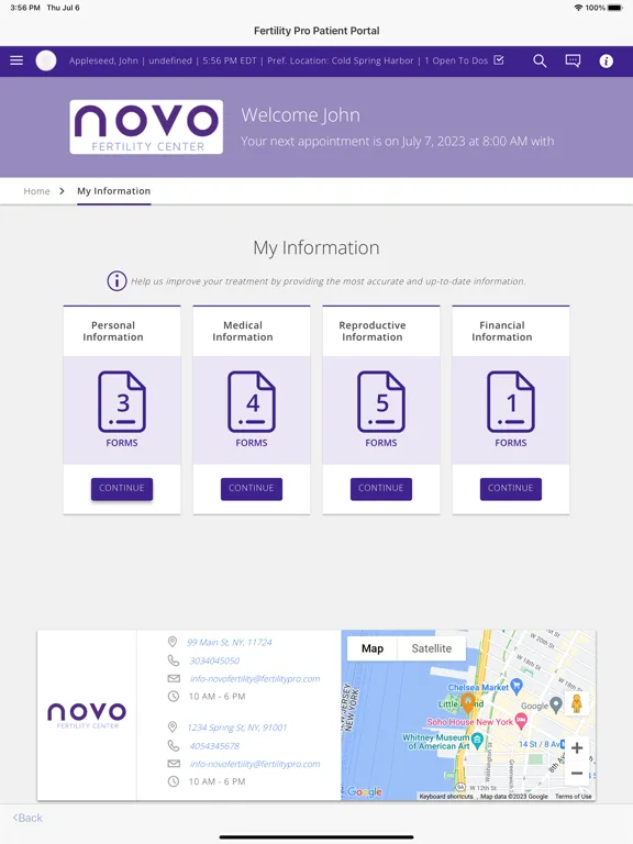 Скриншоты Fertility Pro Patient Portal iPad 