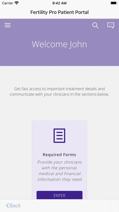 Скриншоты Fertility Pro Patient Portal