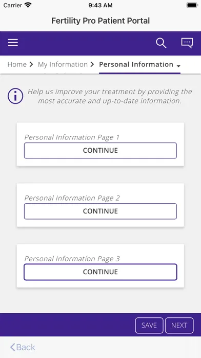 Скриншоты Fertility Pro Patient Portal
