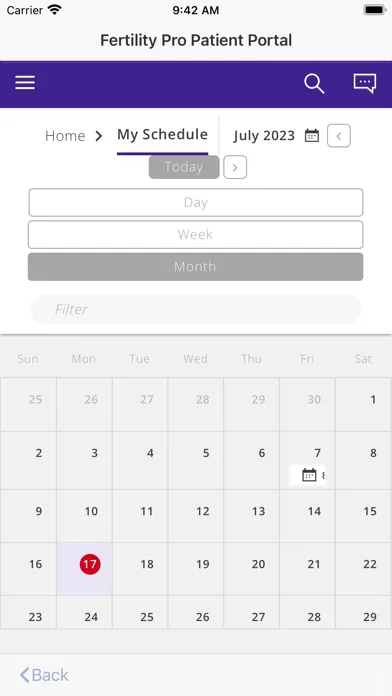 Скриншоты Fertility Pro Patient Portal