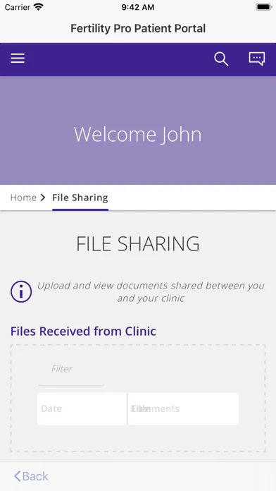 Скриншоты Fertility Pro Patient Portal