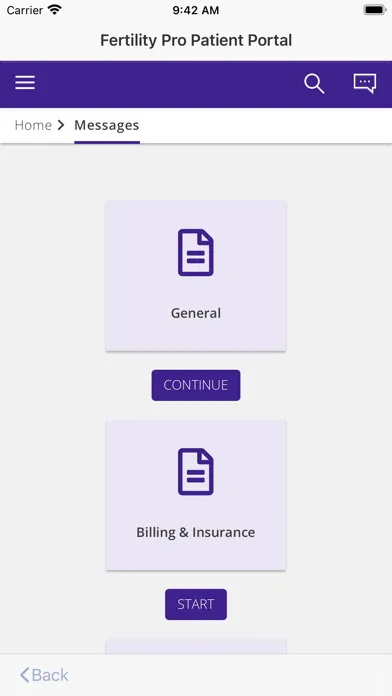 Скриншоты Fertility Pro Patient Portal