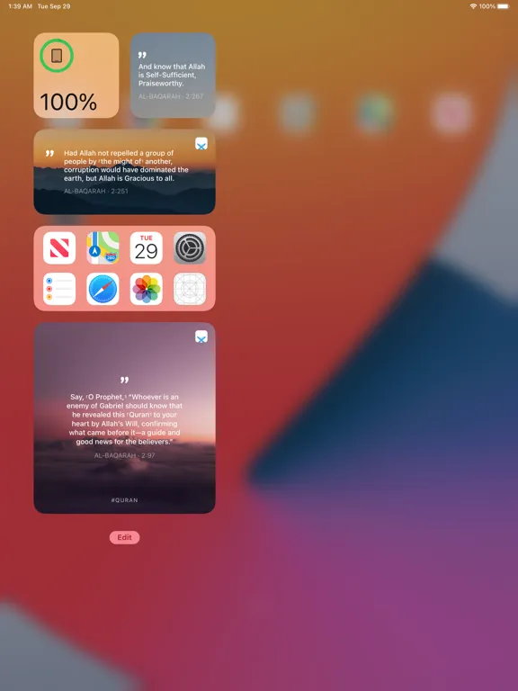 Quran Quotes: Ayah widgets iPad  سکرین شاٹس