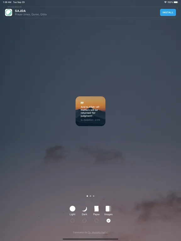 Quran Quotes: Ayah widgets iPad  سکرین شاٹس