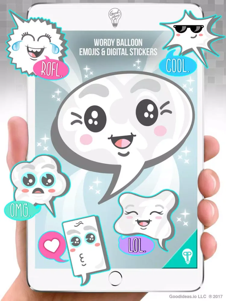 تصاویر Wordy Balloon Stickers iPad 