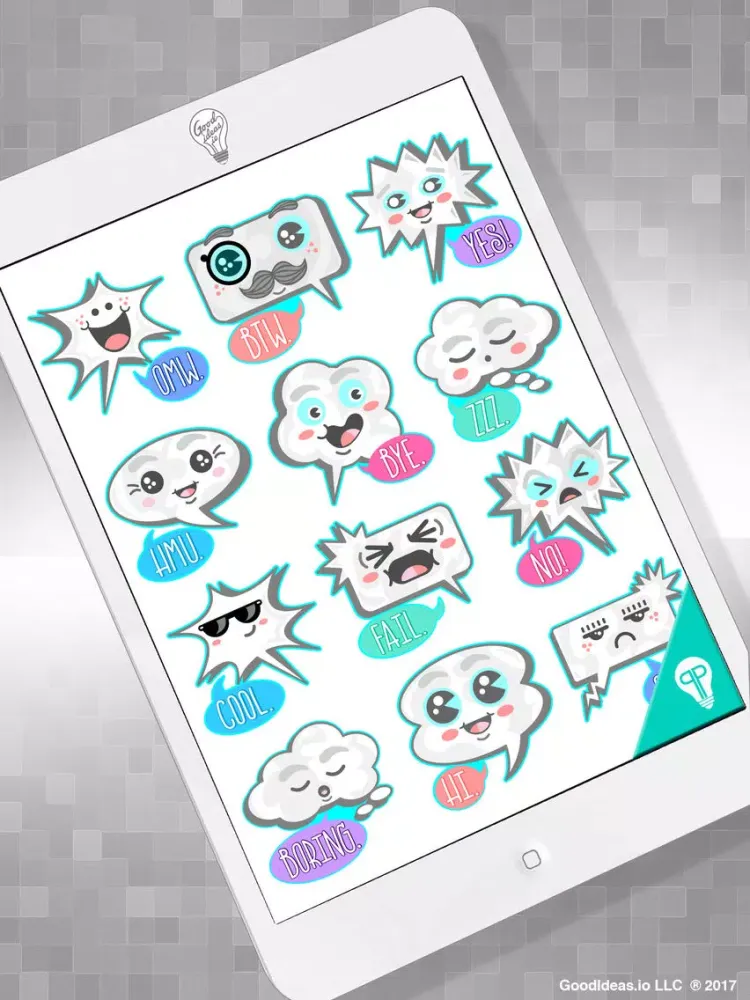 تصاویر Wordy Balloon Stickers iPad 