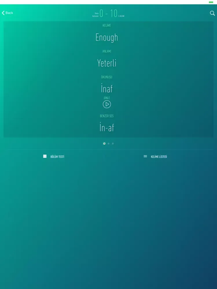 Capturas de tela do Yabancı Dil Kelime Ezberleme iPad 