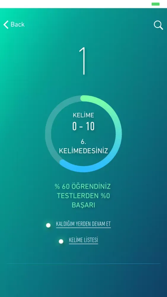 Capturas de tela do Yabancı Dil Kelime Ezberleme