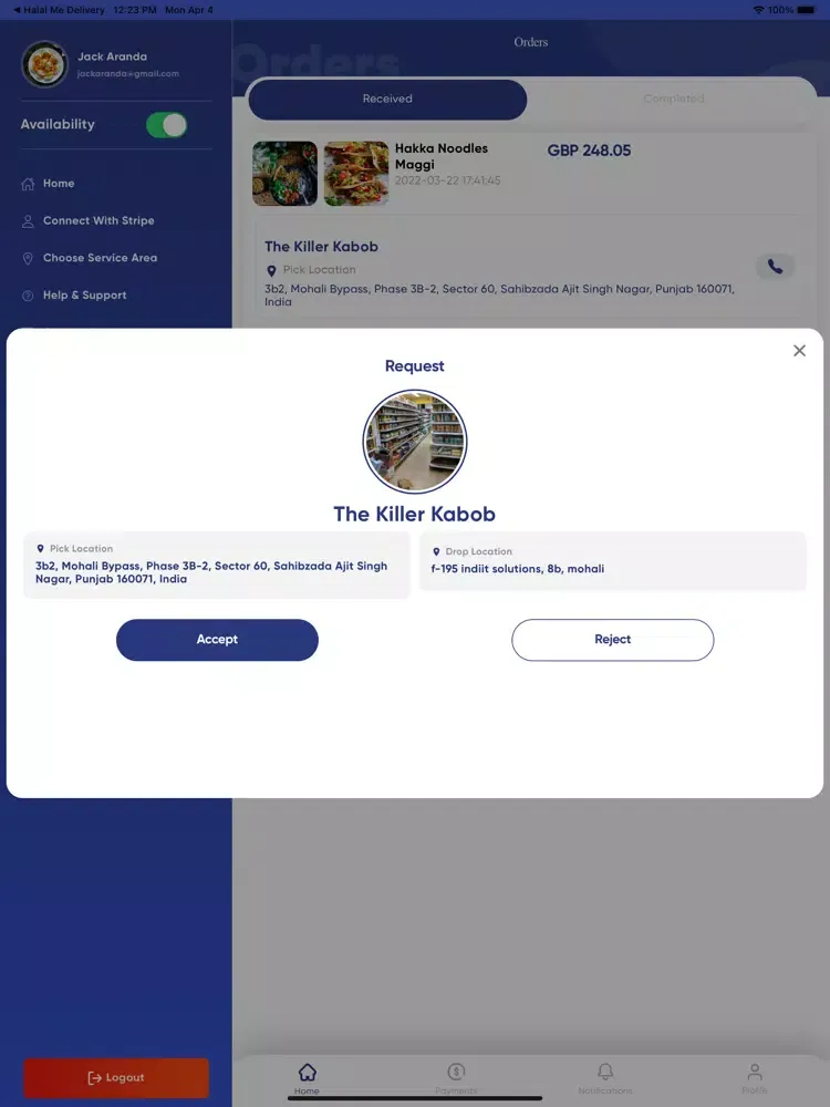 Zrzuty ekranu Halal Me Driver iPad 