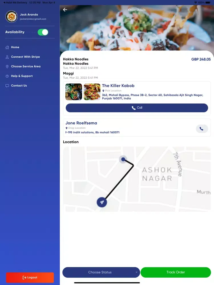 Zrzuty ekranu Halal Me Driver iPad 