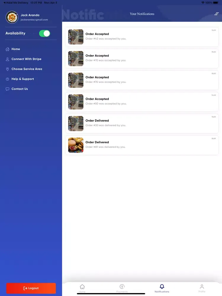 Zrzuty ekranu Halal Me Driver iPad 
