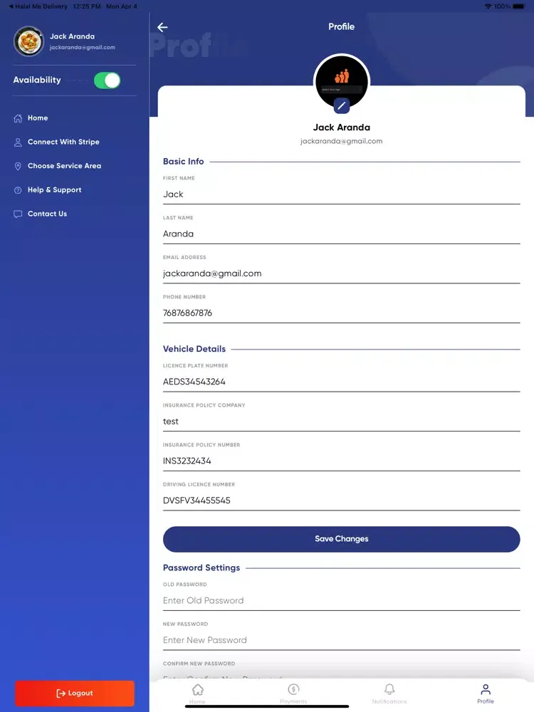 Zrzuty ekranu Halal Me Driver iPad 
