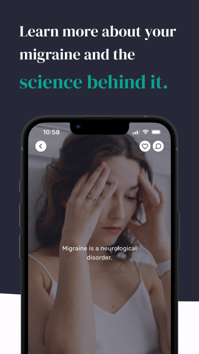 Ảnh chụp màn hình của heyvie: migraine coach