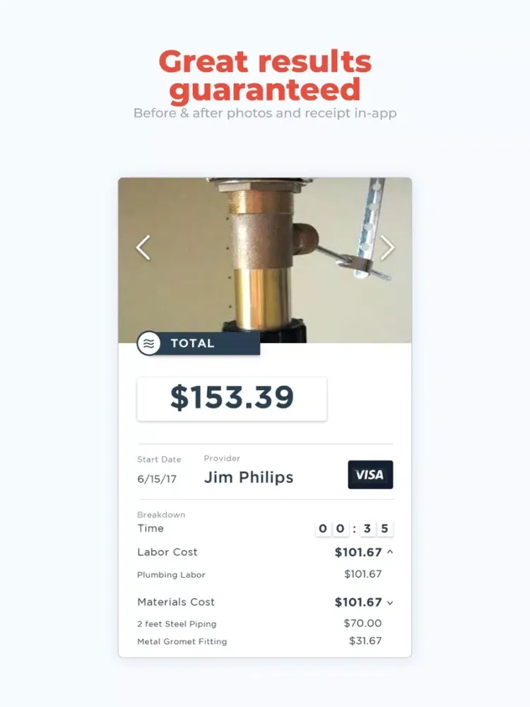 Tangkapan skrin HOMEE: Handyman, Plumber, HVAC iPad 