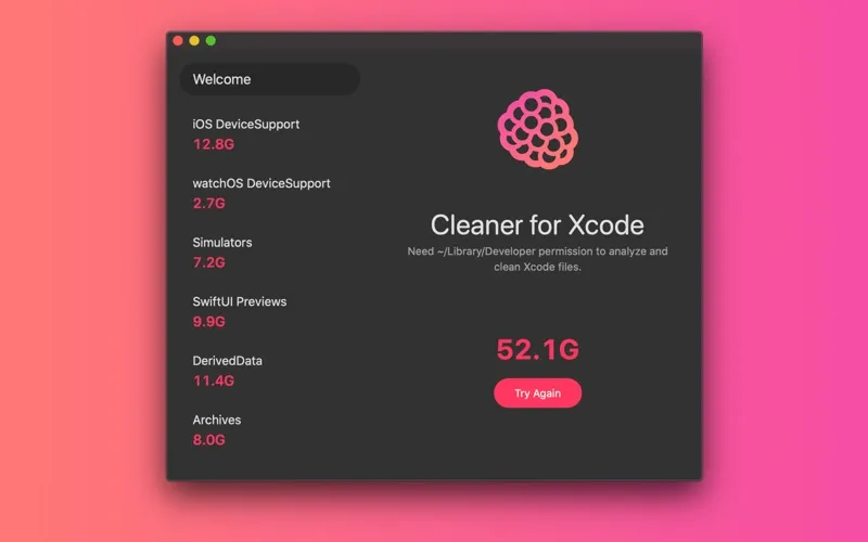Capturas de pantalla de Cleaner for Xcode