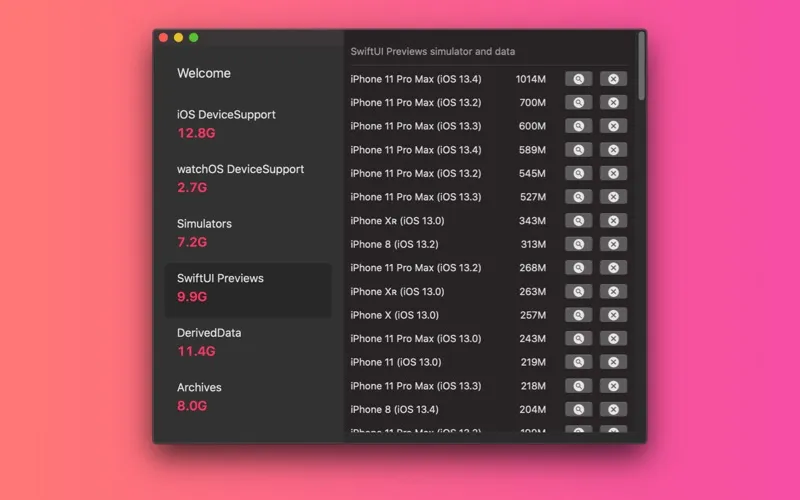 Capturas de pantalla de Cleaner for Xcode