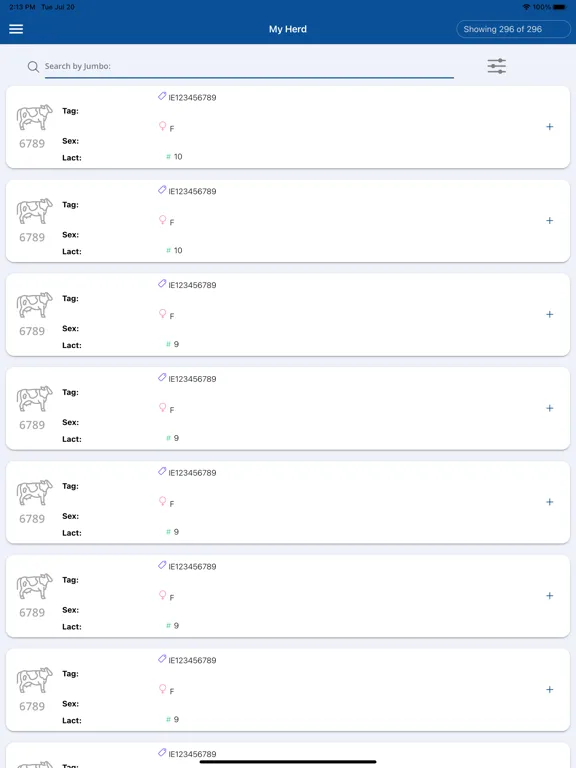 ICBF HerdPlus iPad スクリーンショット
