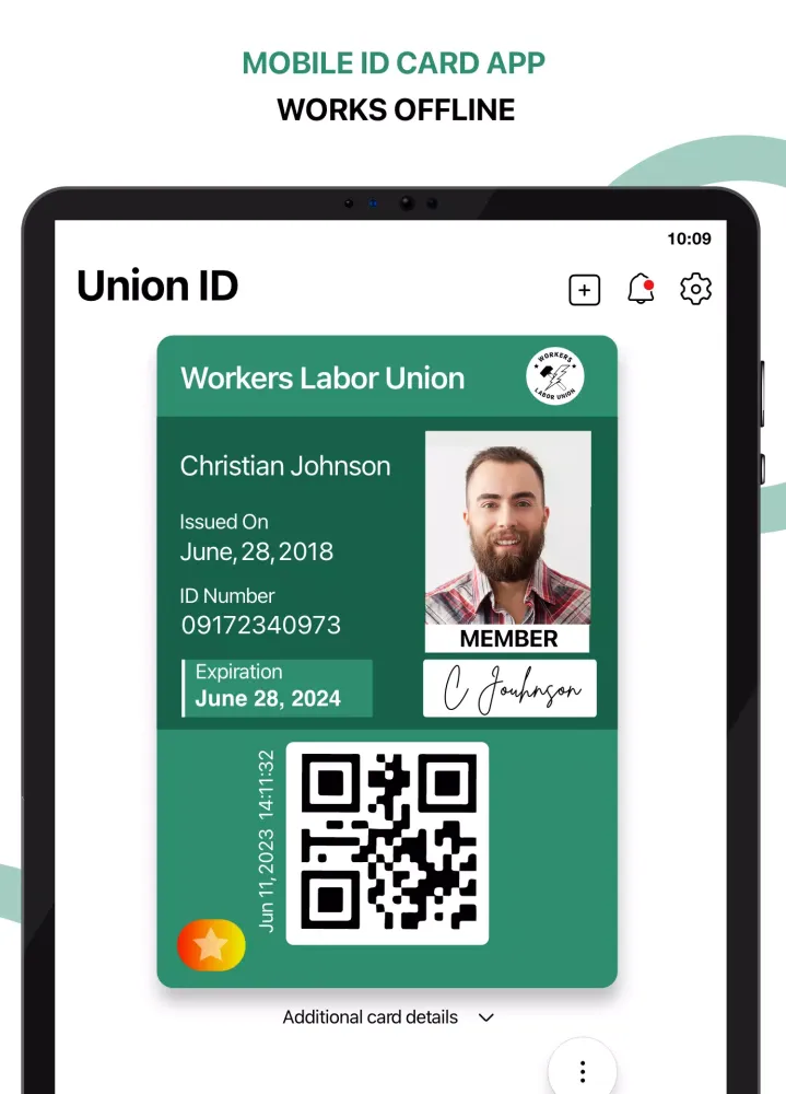 Capturas de tela do Union ID