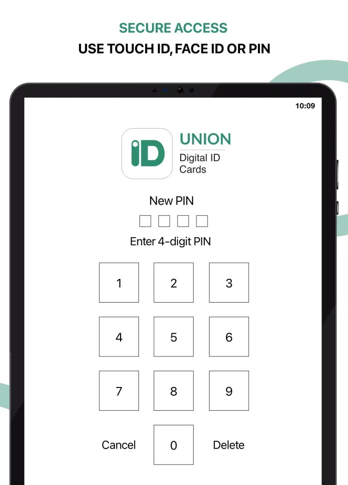 Capturas de tela do Union ID