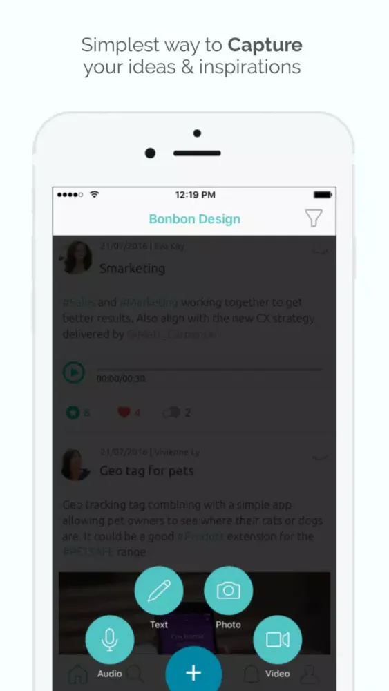 Idea Catcher - validate it, team chat & note app应用截图
