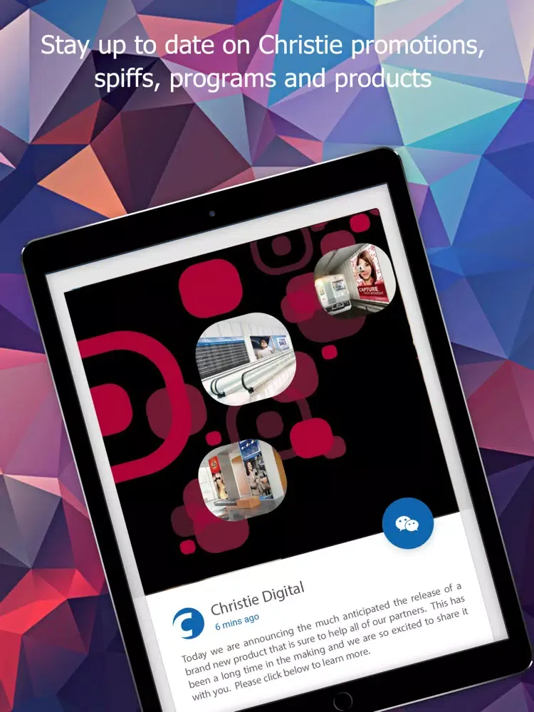 Tangkapan skrin Christie Channel News iPad 