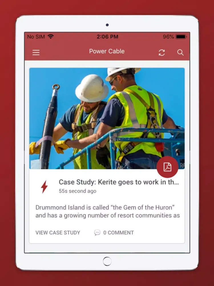 Tangkapan layar Marmon Utility Power Cable iPad 