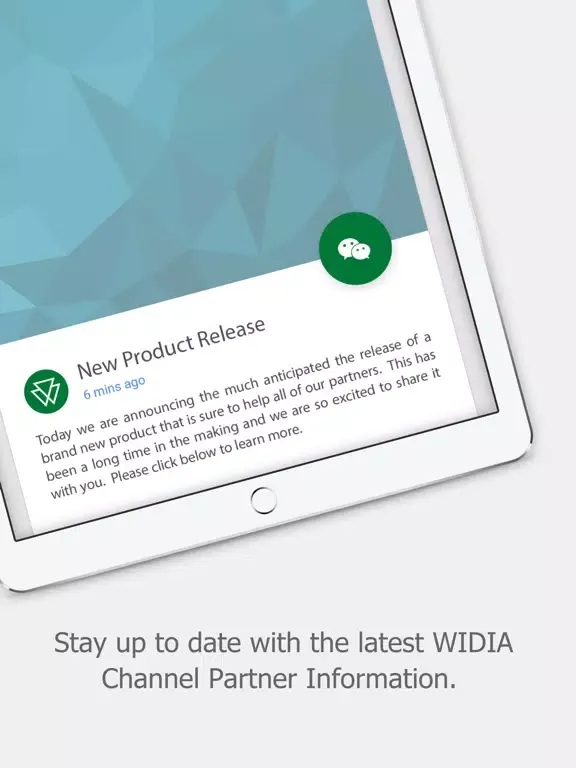 WIDIA Partner Central iPad  Screenshots