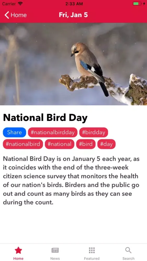 Capturas de pantalla de National Calendar App
